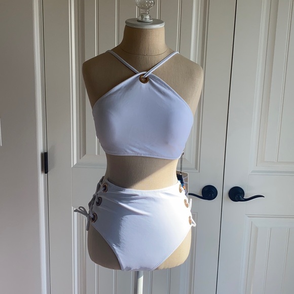 Fashion Nova White Swimsuit - Picture 1 of 6